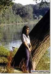 Anjali near lake