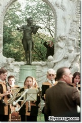 Band in the park with Strauss