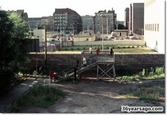 First sight of the Berlin Wall