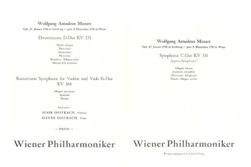 Oistrach concert program