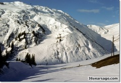 Skiing on a sunny day