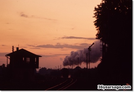 Steam locomotive leaving Malomice