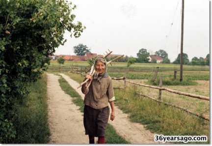 Teta Hanna off to the fields