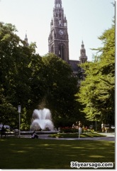 Vienna park and Rathaus