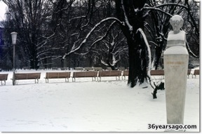 Vienna park snowfall