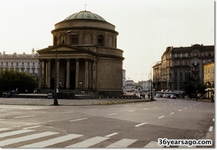 Walking along a boulevard